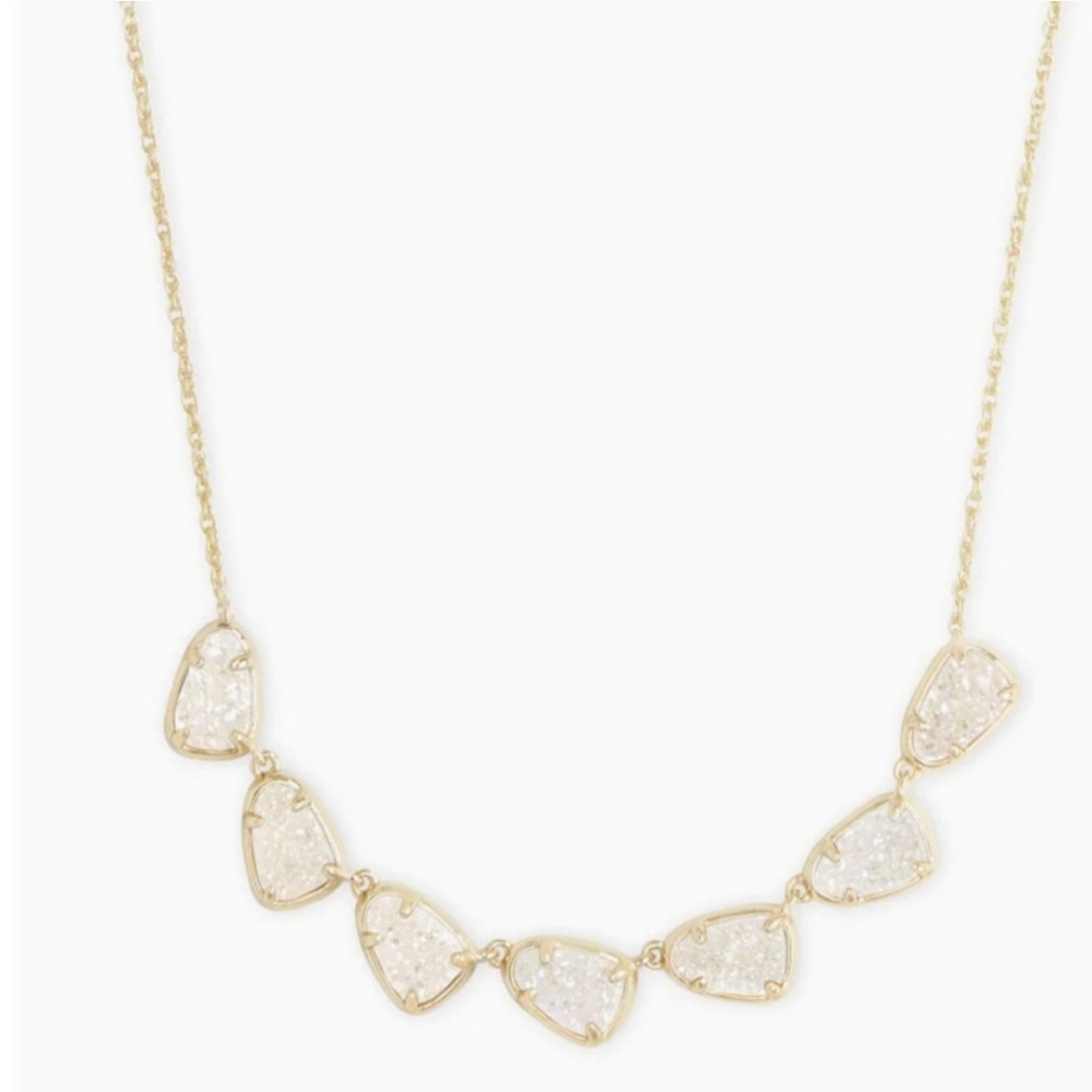 Kendra Scott Susanna Iridescent Drusy and Gold Necklace - Picture 3 of 11